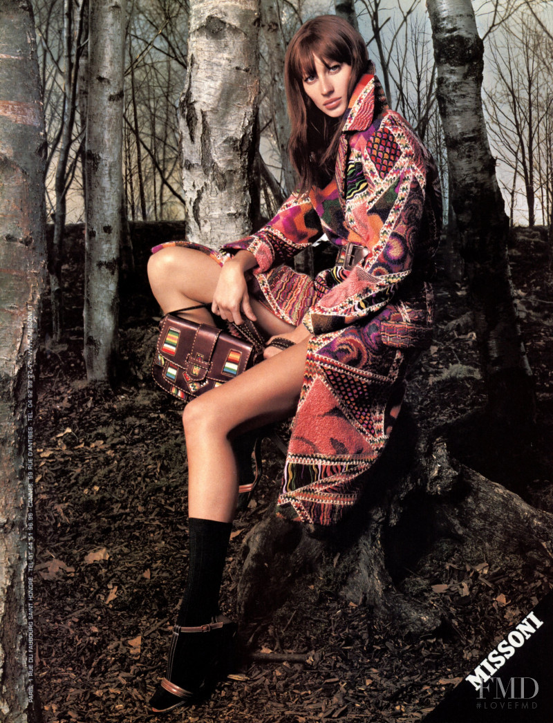 Gisele Bundchen featured in  the Missoni advertisement for Autumn/Winter 2002