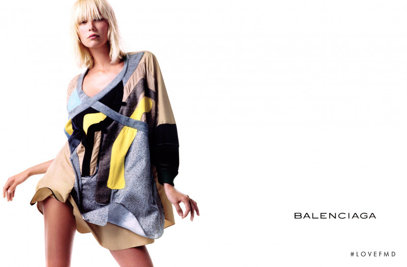 Dewi Driegen featured in  the Balenciaga advertisement for Autumn/Winter 2002