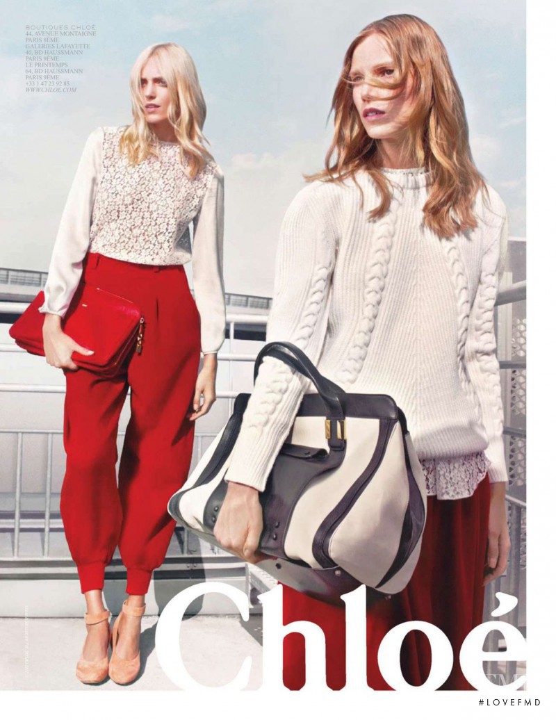 Anja Rubik featured in  the Chloe advertisement for Autumn/Winter 2012