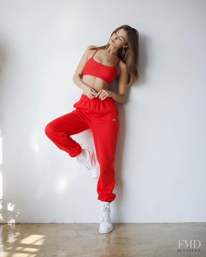 Carmella Rose featured in  the Alo Yoga Social Media advertisement for Spring/Summer 2021