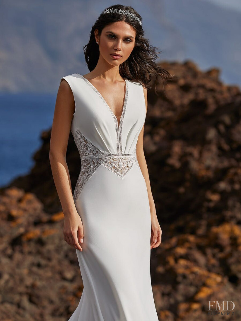 Victoria Bronova featured in  the Pronovias Première Collection II catalogue for Autumn/Winter 2020