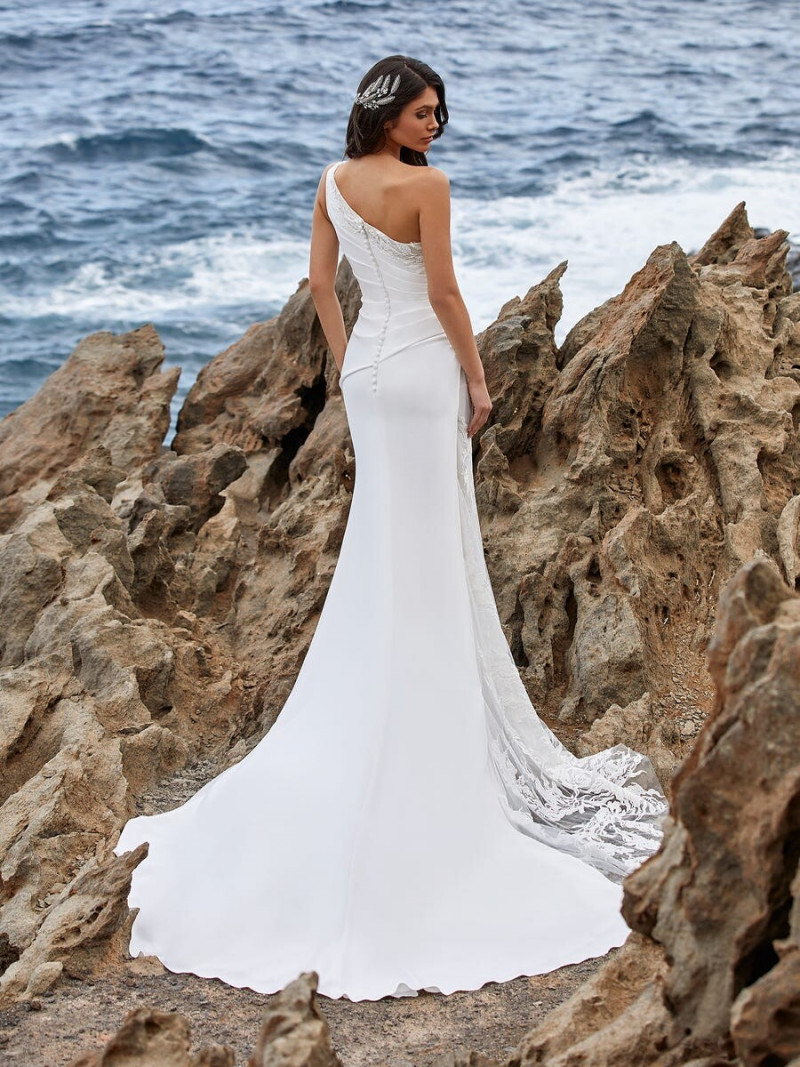 Victoria Bronova featured in  the Pronovias Première Collection II catalogue for Autumn/Winter 2020