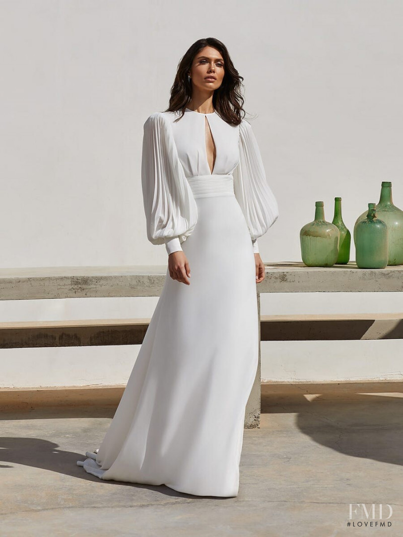 Victoria Bronova featured in  the Pronovias Première Collection II catalogue for Autumn/Winter 2020