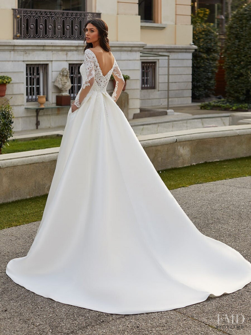 Victoria Bronova featured in  the Pronovias Première Collection II catalogue for Autumn/Winter 2020