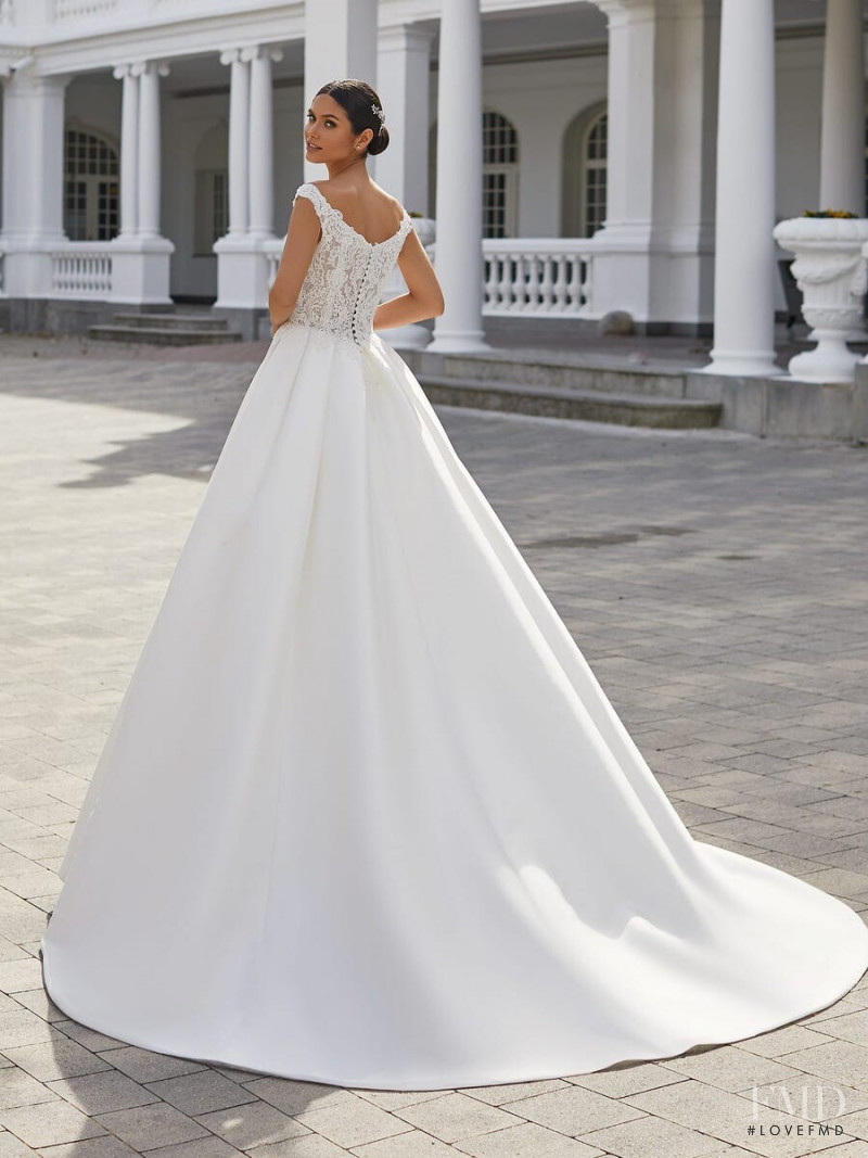 Victoria Bronova featured in  the Pronovias Première Collection II catalogue for Autumn/Winter 2020