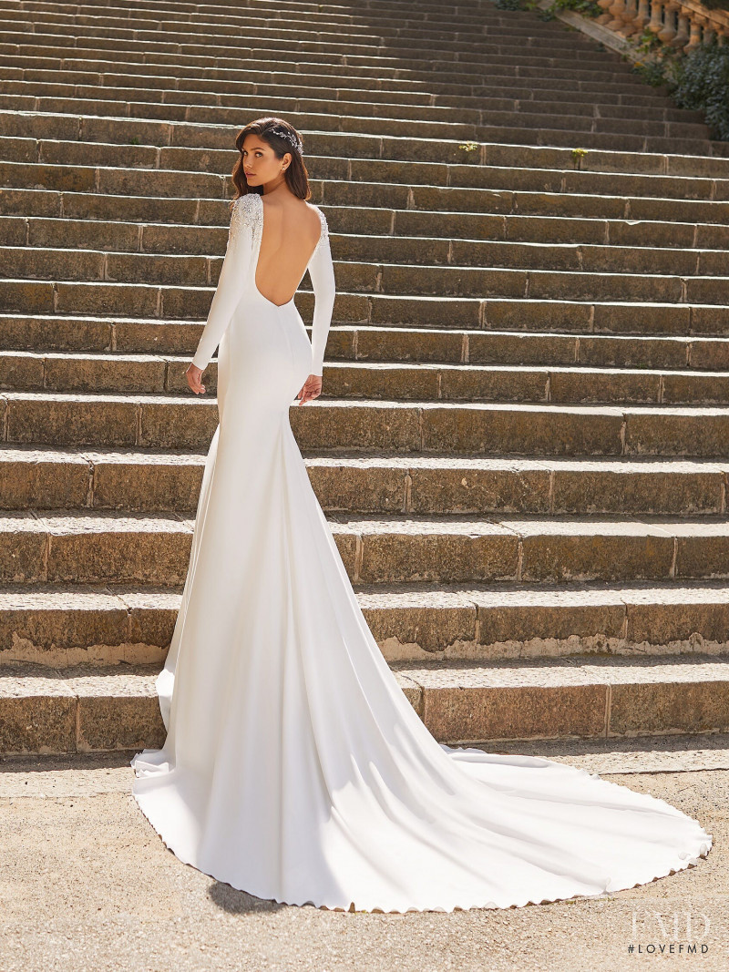 Victoria Bronova featured in  the Pronovias Première Collection II catalogue for Autumn/Winter 2020