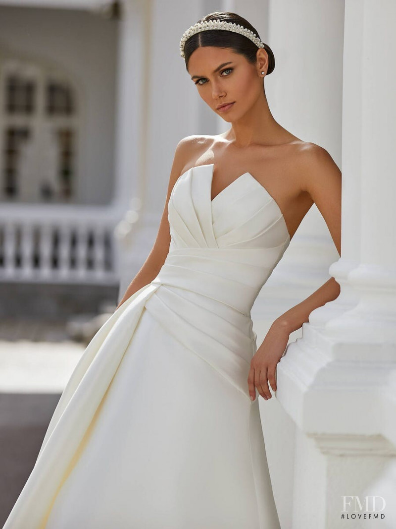 Victoria Bronova featured in  the Pronovias Première Collection II catalogue for Autumn/Winter 2020