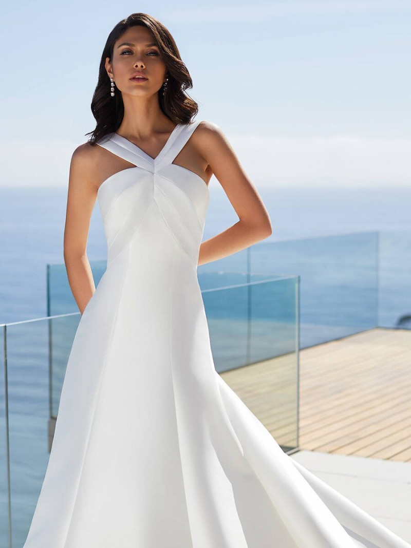 Victoria Bronova featured in  the Pronovias Première Collection II catalogue for Autumn/Winter 2020