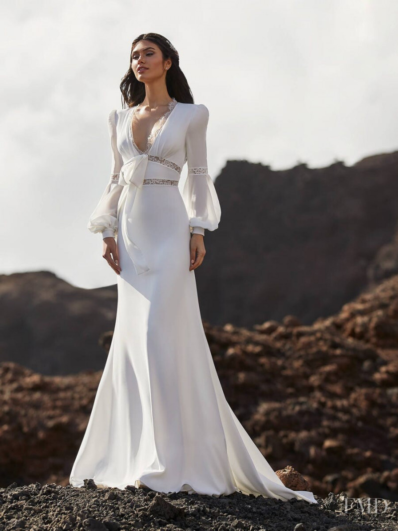 Victoria Bronova featured in  the Pronovias Première Collection II catalogue for Autumn/Winter 2020