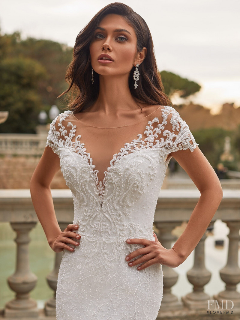 Victoria Bronova featured in  the Pronovias Première Collection II catalogue for Autumn/Winter 2020