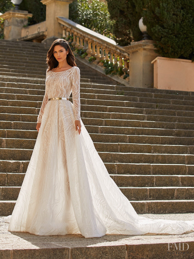 Victoria Bronova featured in  the Pronovias Première Collection II catalogue for Autumn/Winter 2020