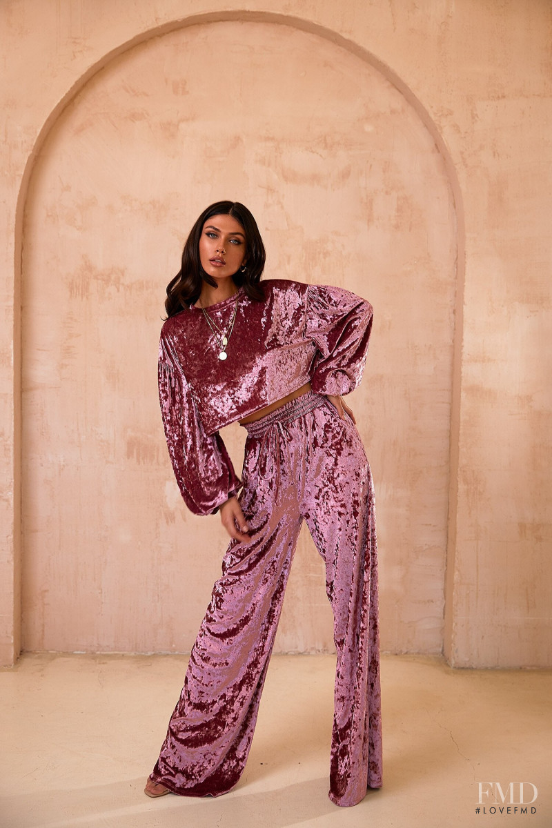 Victoria Bronova featured in  the Alamour The Label Luxe Essentials lookbook for Autumn/Winter 2020