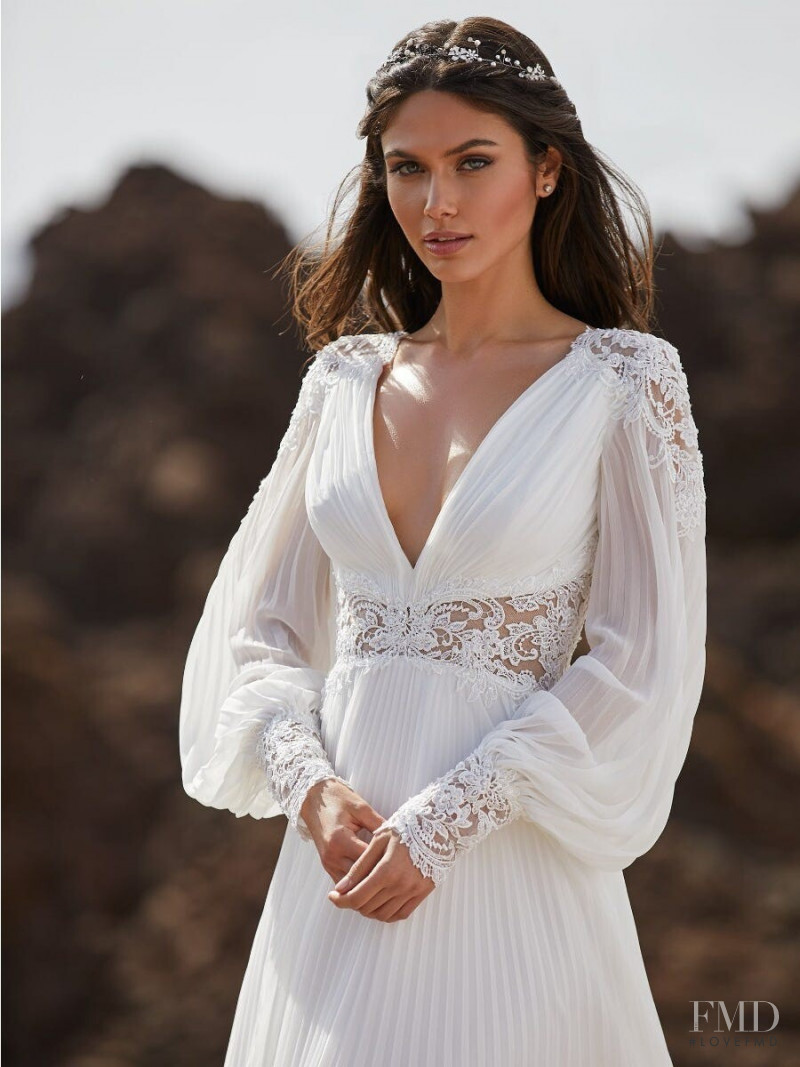 Victoria Bronova featured in  the Pronovias Premiere Collection  lookbook for Autumn/Winter 2020