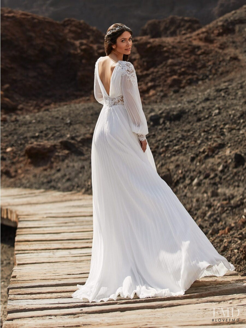 Victoria Bronova featured in  the Pronovias Premiere Collection  lookbook for Autumn/Winter 2020