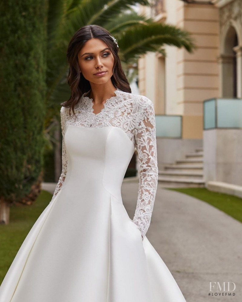 Victoria Bronova featured in  the Pronovias Premiere Collection  lookbook for Autumn/Winter 2020