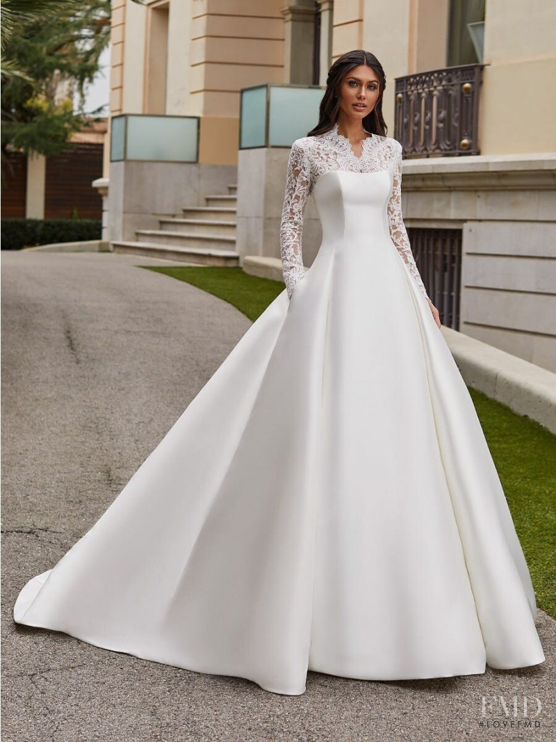 Victoria Bronova featured in  the Pronovias Premiere Collection  lookbook for Autumn/Winter 2020