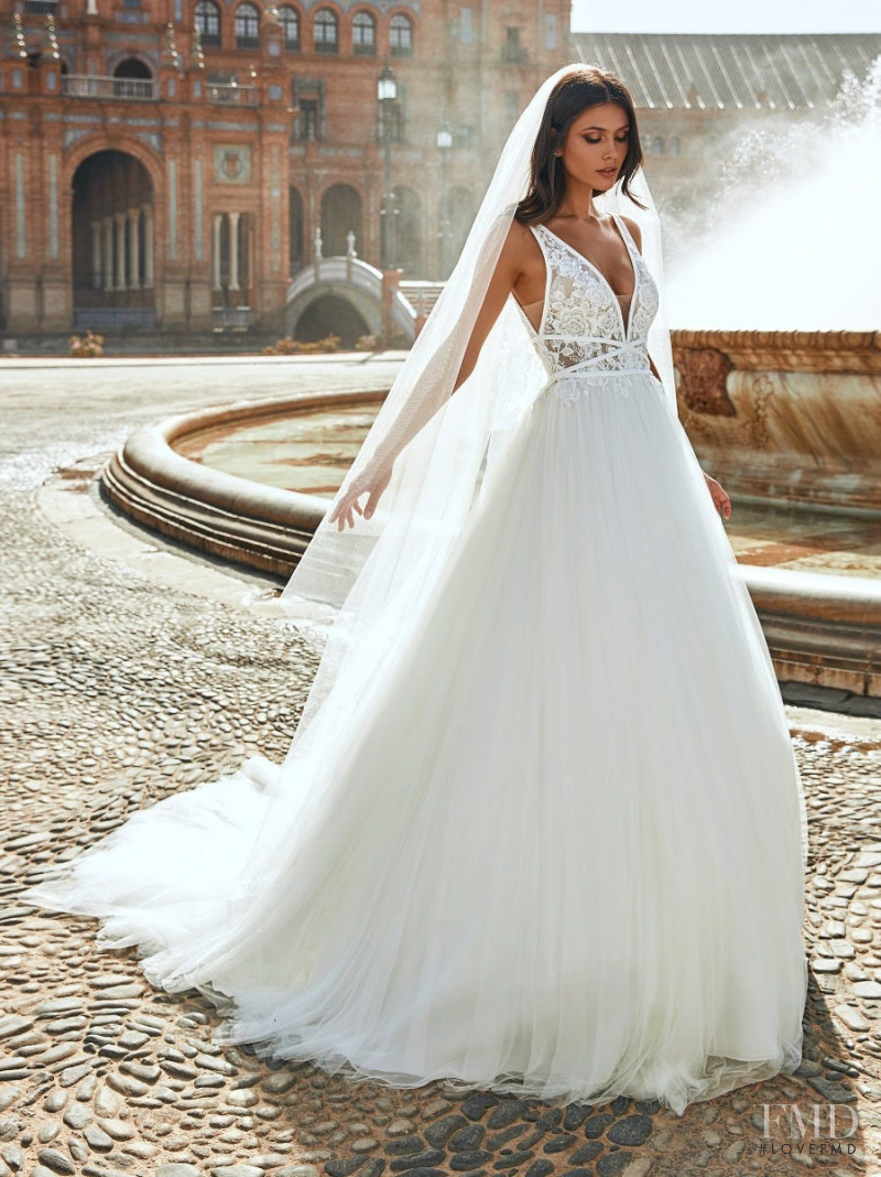 Victoria Bronova featured in  the Pronovias lookbook for Spring/Summer 2021