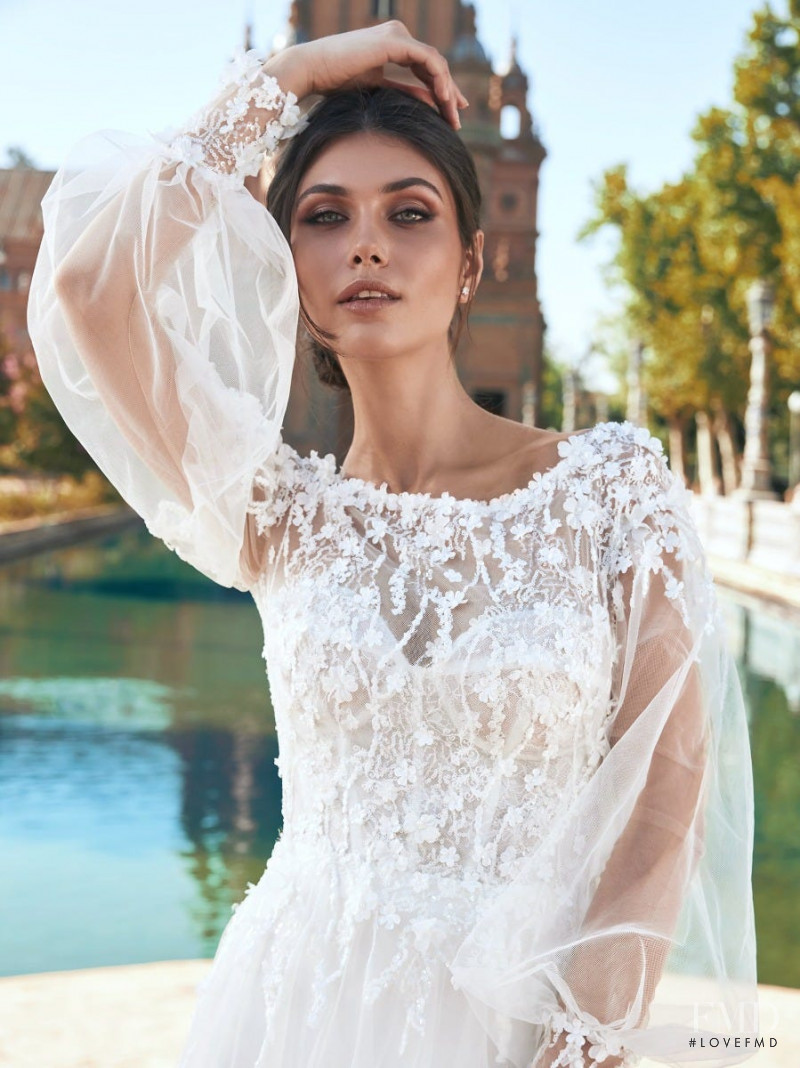 Victoria Bronova featured in  the Pronovias lookbook for Spring/Summer 2021