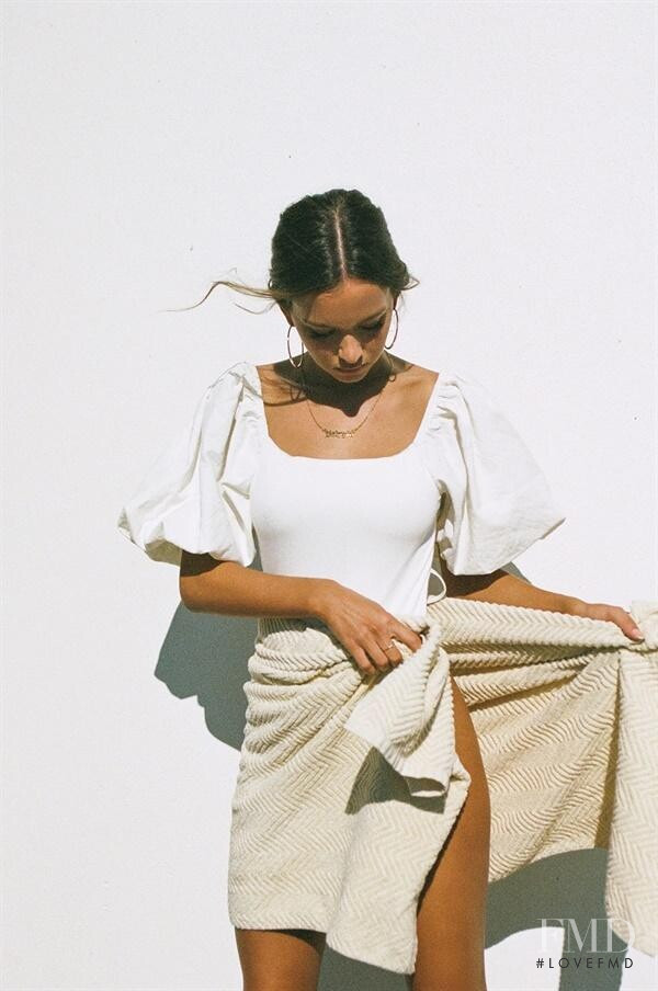 Isabelle Mathers featured in  the Sabo Skirt catalogue for Summer 2020