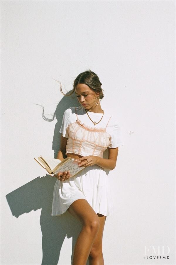 Isabelle Mathers featured in  the Sabo Skirt catalogue for Summer 2020