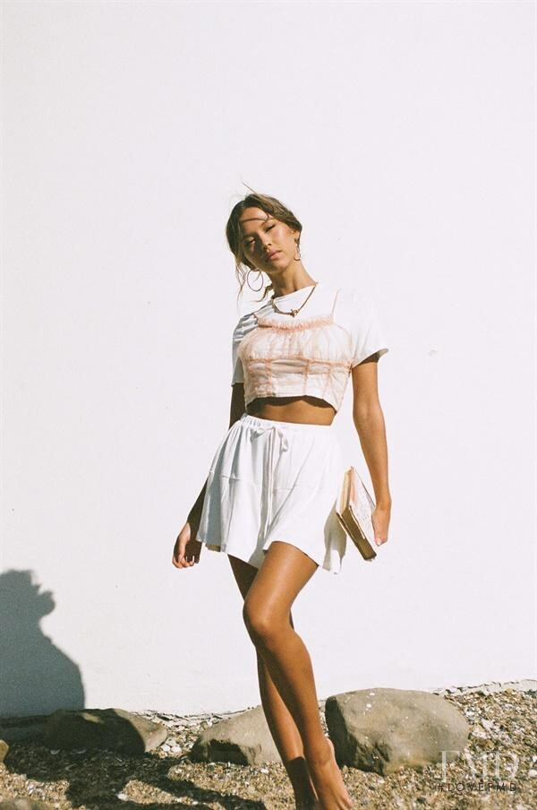 Isabelle Mathers featured in  the Sabo Skirt catalogue for Summer 2020