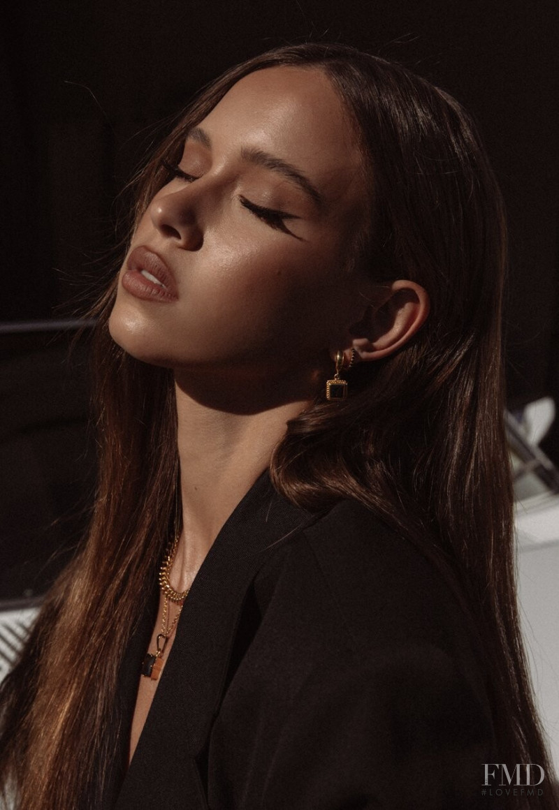 Isabelle Mathers featured in  the Cendre advertisement for Autumn/Winter 2020