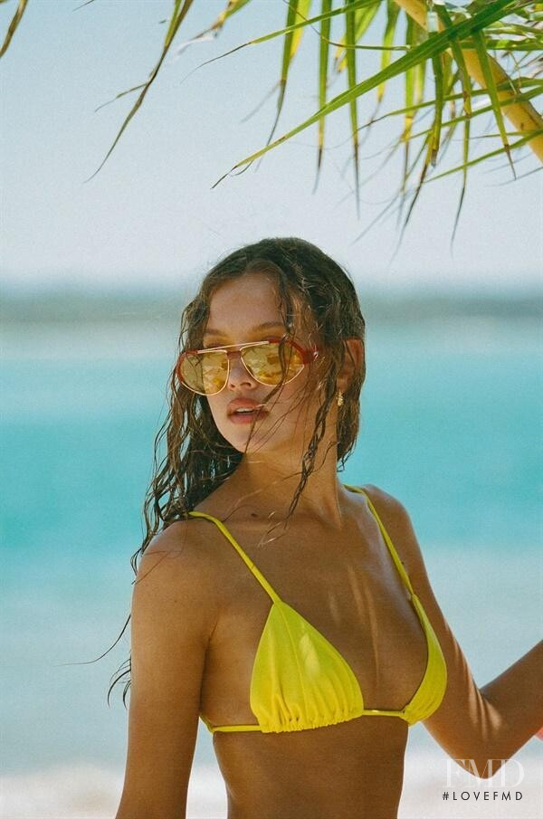 Isabelle Mathers featured in  the Sabo Skirt Swimwear lookbook for Resort 2021
