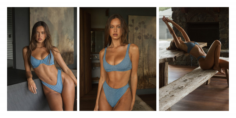 Isabelle Mathers featured in  the La Hana Swim lookbook for Spring/Summer 2021