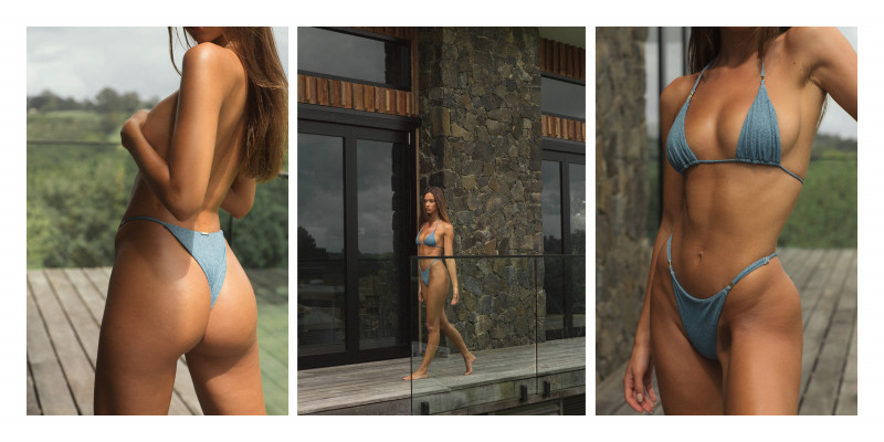 Isabelle Mathers featured in  the La Hana Swim lookbook for Spring/Summer 2021