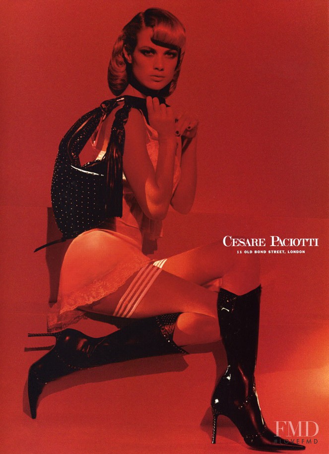 Carolyn Murphy featured in  the Cesare Paciotti advertisement for Autumn/Winter 2003