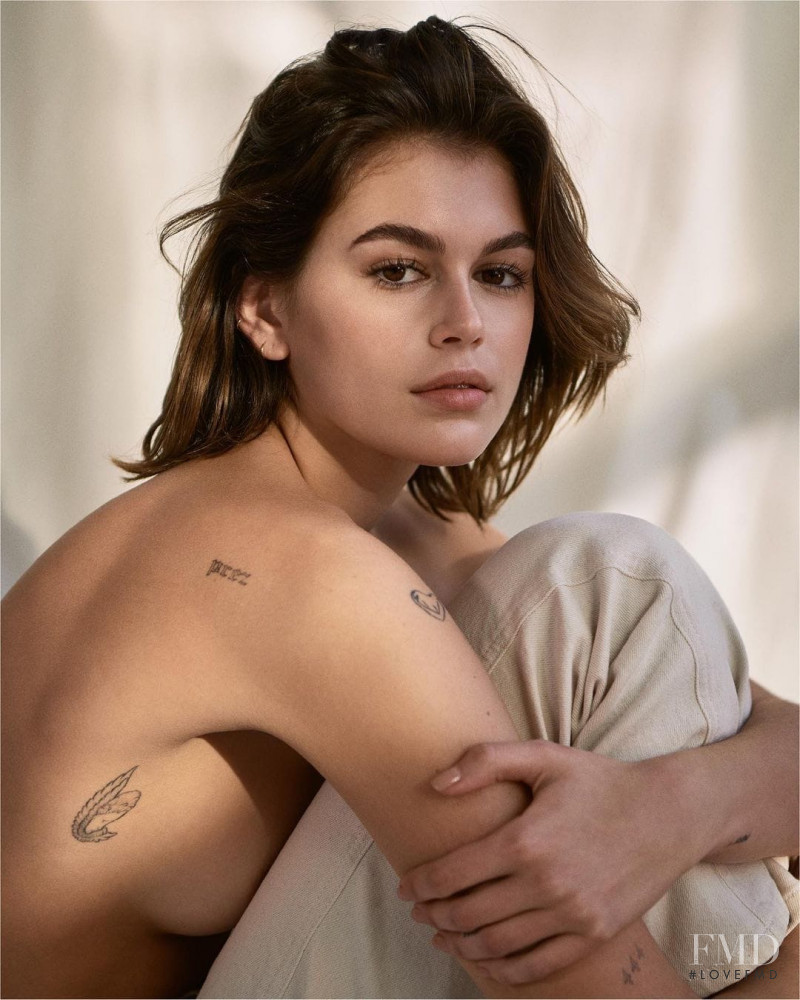Kaia Gerber featured in  the Calvin Klein advertisement for Summer 2021