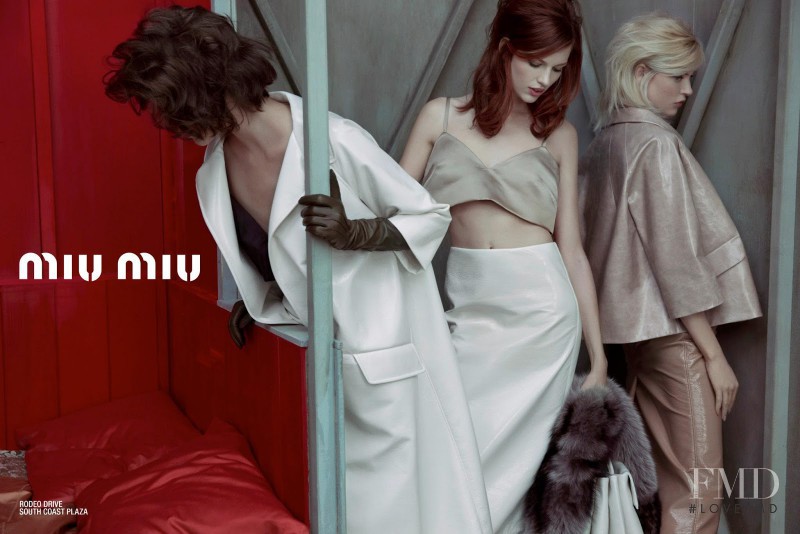 Bette Franke featured in  the Miu Miu advertisement for Spring/Summer 2013