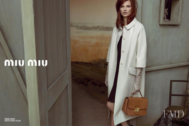 Bette Franke featured in  the Miu Miu advertisement for Spring/Summer 2013