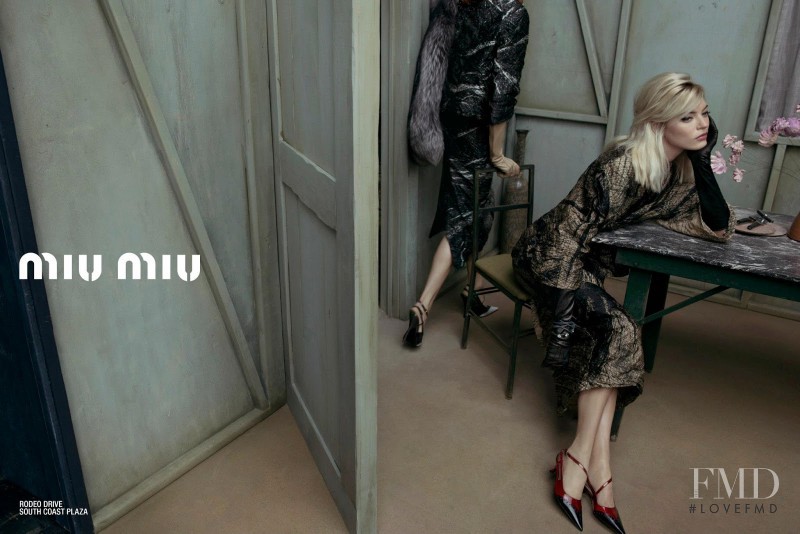 Martha Hunt featured in  the Miu Miu advertisement for Spring/Summer 2013