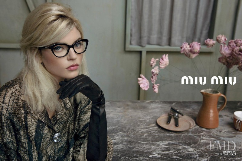 Martha Hunt featured in  the Miu Miu advertisement for Spring/Summer 2013