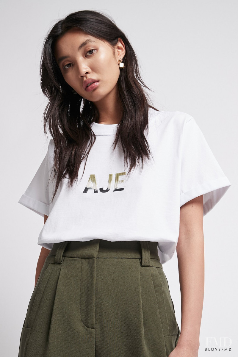 Neve Fogg featured in  the Aje catalogue for Spring/Summer 2021