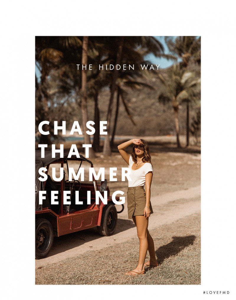 Neve Fogg featured in  the SurfStitch The Hidden Way - Chase That Summer Feeling advertisement for Spring/Summer 2018
