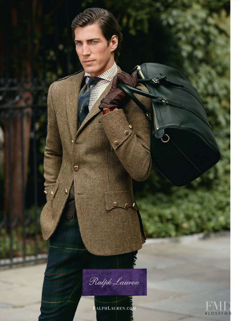 Oriol Elcacho featured in  the Ralph Lauren Purple Label advertisement for Autumn/Winter 2012