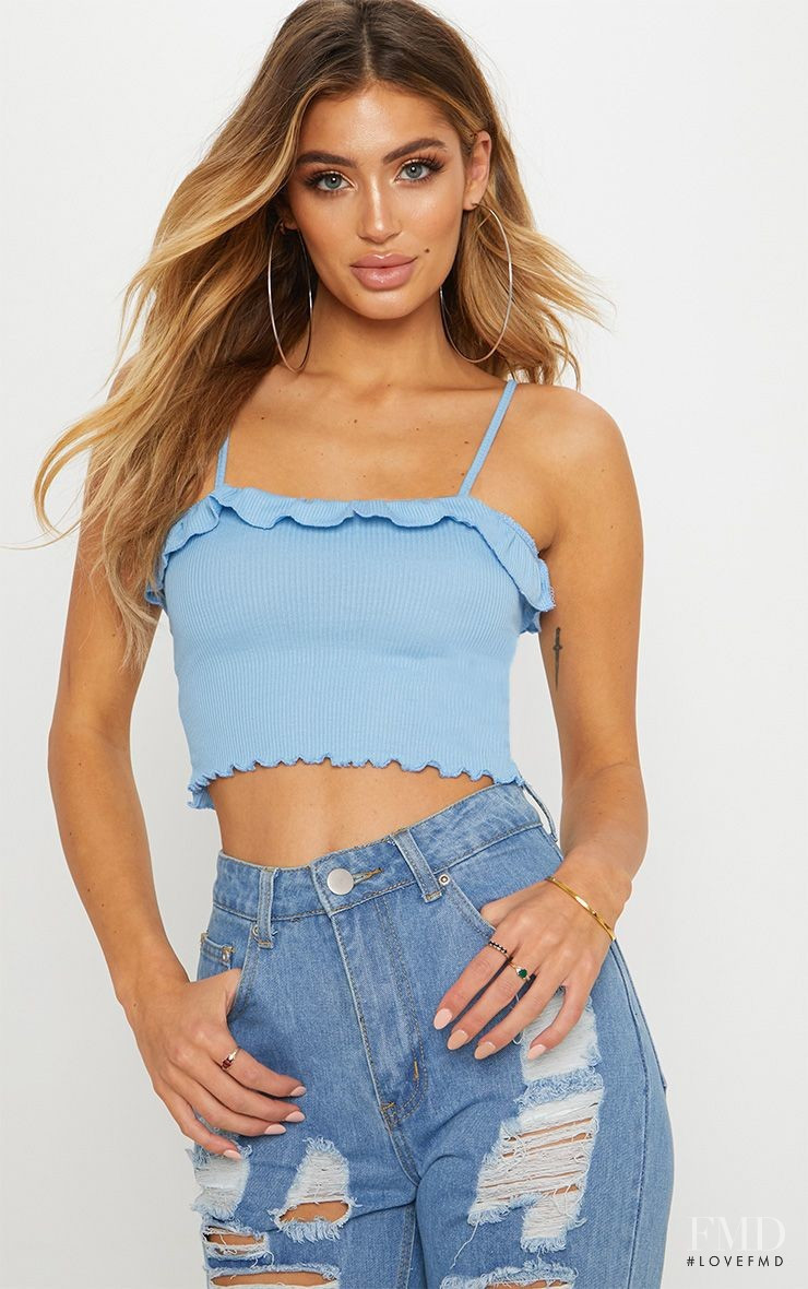 Belle Lucia featured in  the PrettyLittleThing catalogue for Summer 2018