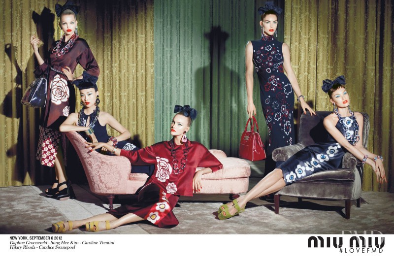 Candice Swanepoel featured in  the Miu Miu advertisement for Resort 2014
