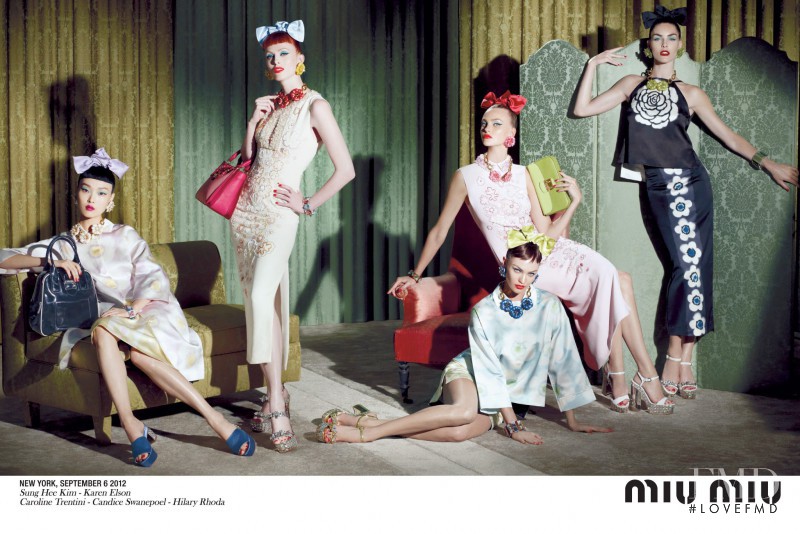 Candice Swanepoel featured in  the Miu Miu advertisement for Resort 2014
