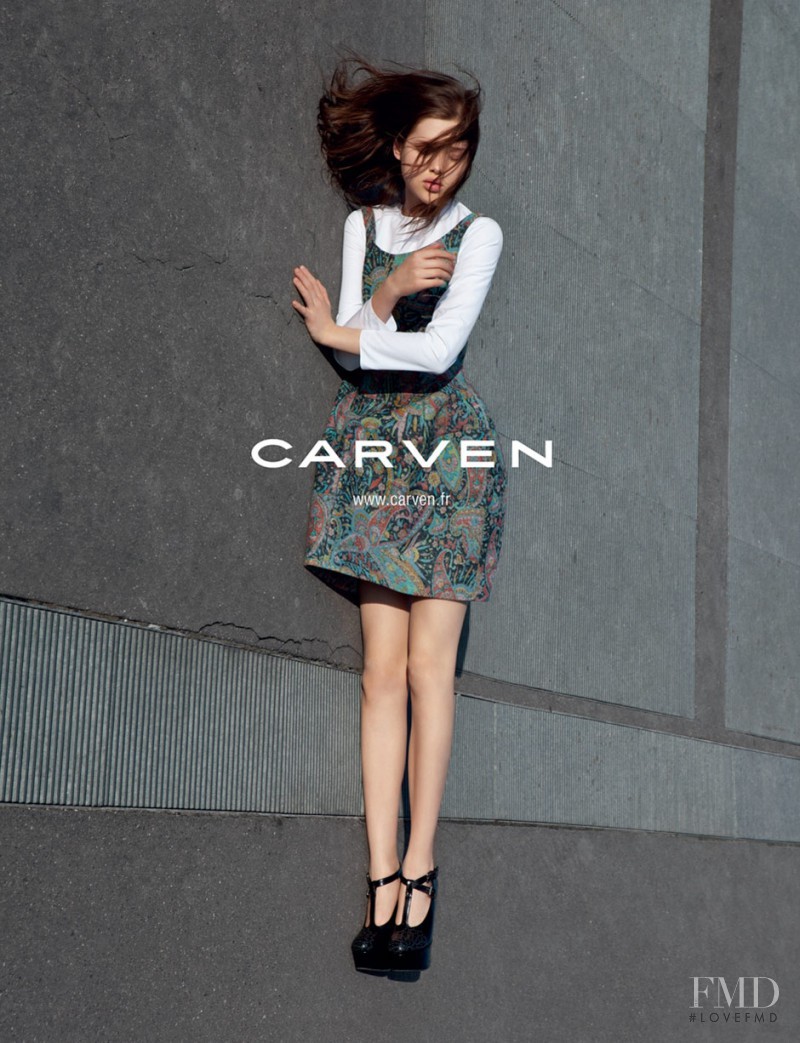 Anais Pouliot featured in  the Carven advertisement for Autumn/Winter 2012