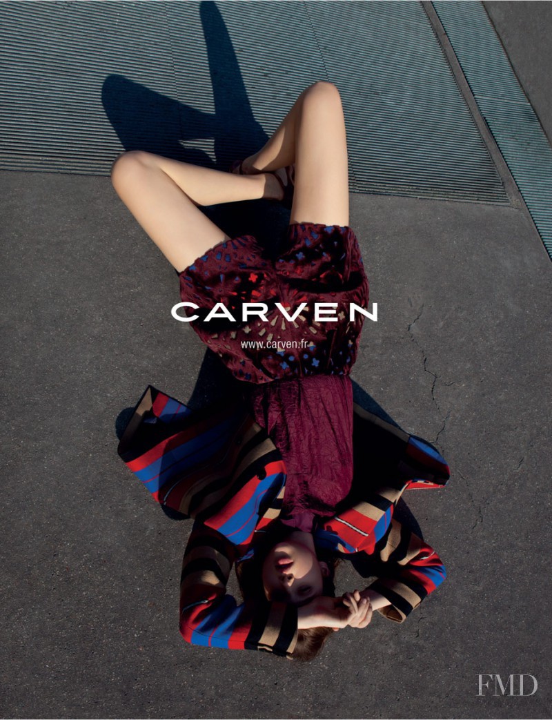Anais Pouliot featured in  the Carven advertisement for Autumn/Winter 2012