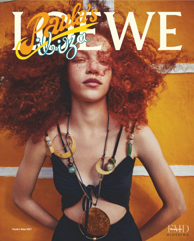 Tianna St. Louis featured in  the Loewe advertisement for Pre-Fall 2021