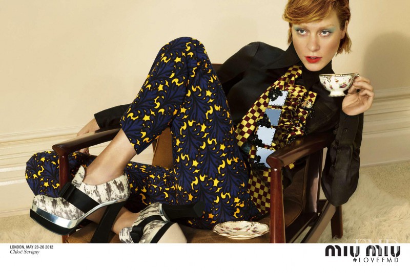 Chloe Sevigny featured in  the Miu Miu advertisement for Autumn/Winter 2012