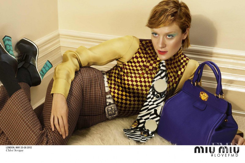 Chloe Sevigny featured in  the Miu Miu advertisement for Autumn/Winter 2012