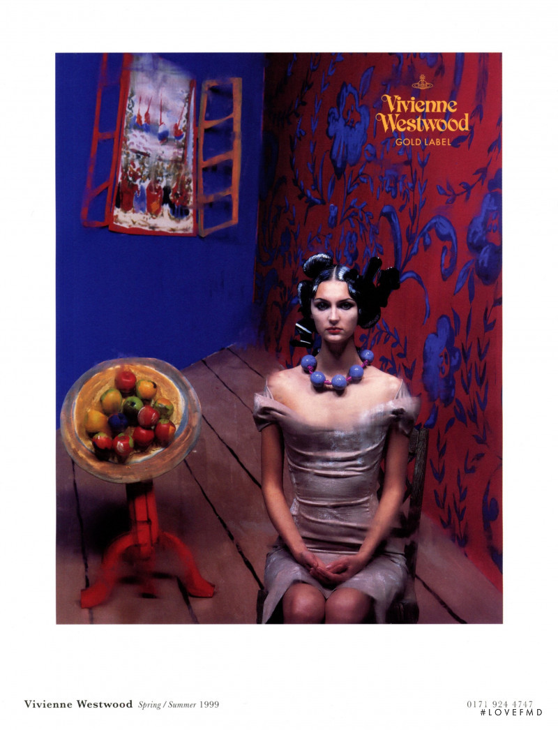 Kasia Pysiak featured in  the Vivienne Westwood Gold Label advertisement for Spring/Summer 1999