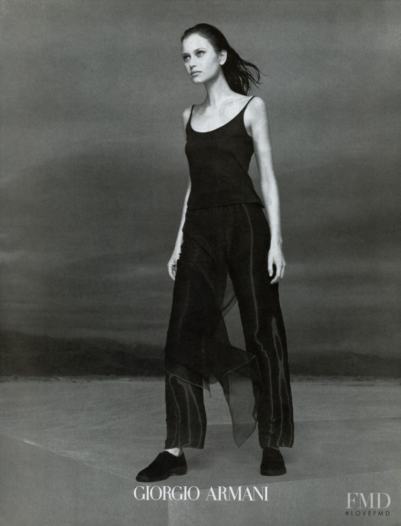 Natalia Semanova featured in  the Giorgio Armani advertisement for Spring/Summer 1999