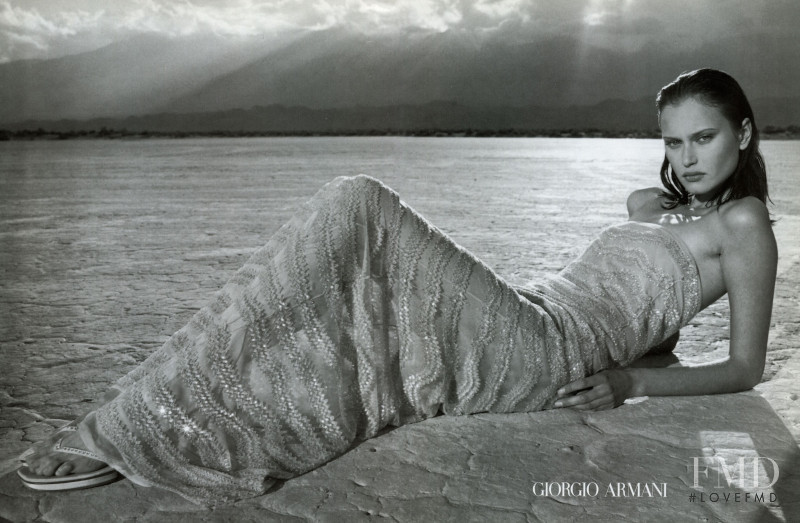 Natalia Semanova featured in  the Giorgio Armani advertisement for Spring/Summer 1999