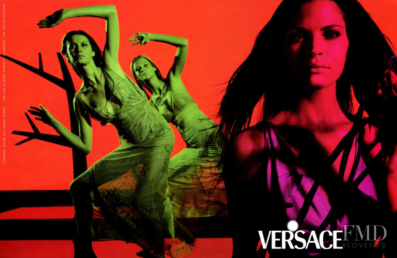 Carmen Kass featured in  the Versace advertisement for Spring/Summer 1999